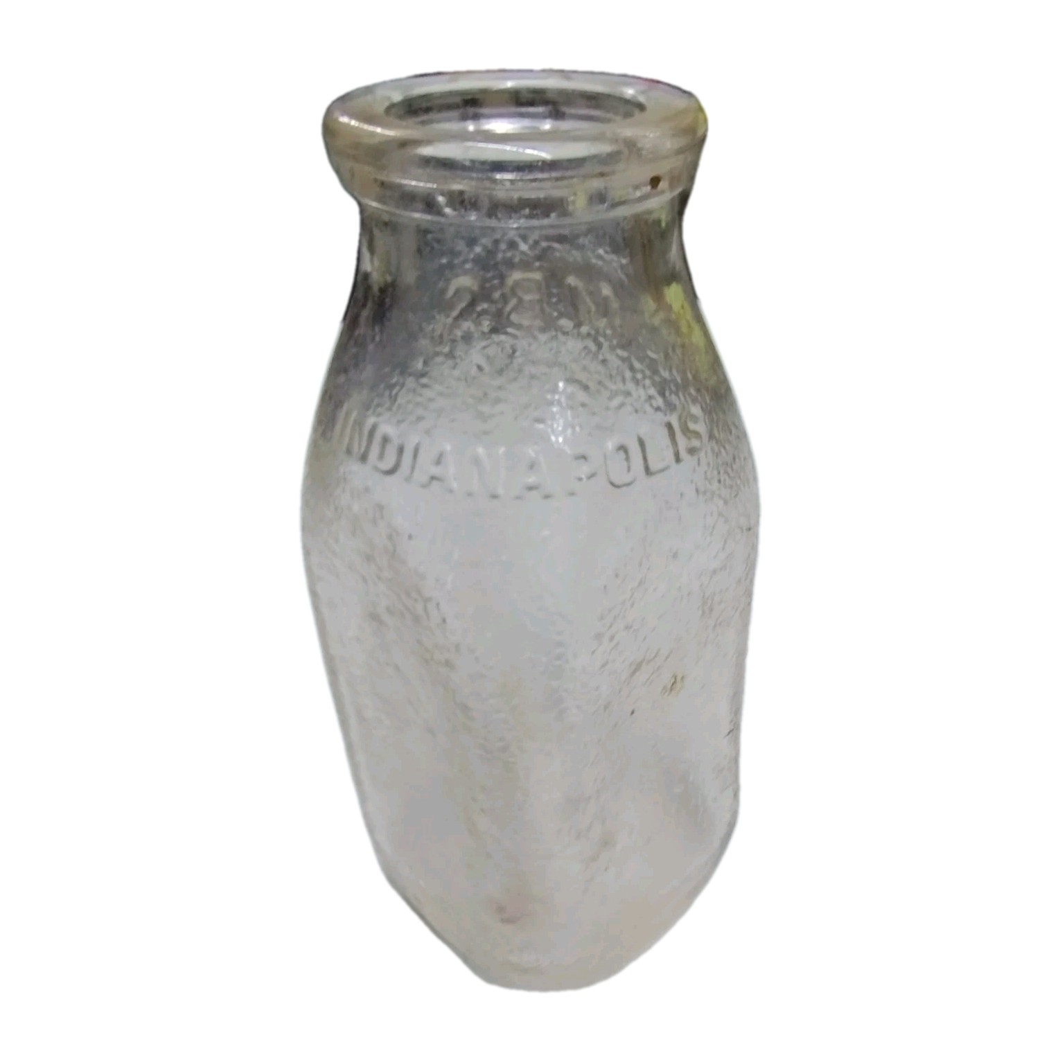 Milk Bottle Service M.B.S. Indianapolis Indiana Third Quart milk bottle