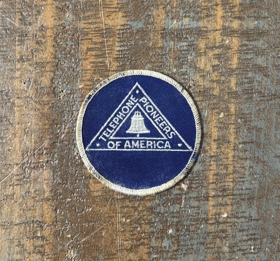Vintage Telephone Pioneers Of America Phone Company Advertising Logo Patch