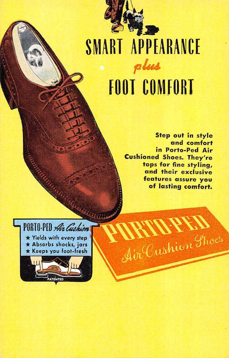Porto-Oed Air Cushion Men\'s Shoes Advertising Vintage Postcard AA7054 Porto-Oed Air Cushion Men\'s Shoes Advertising Vintage Postcard AA7054