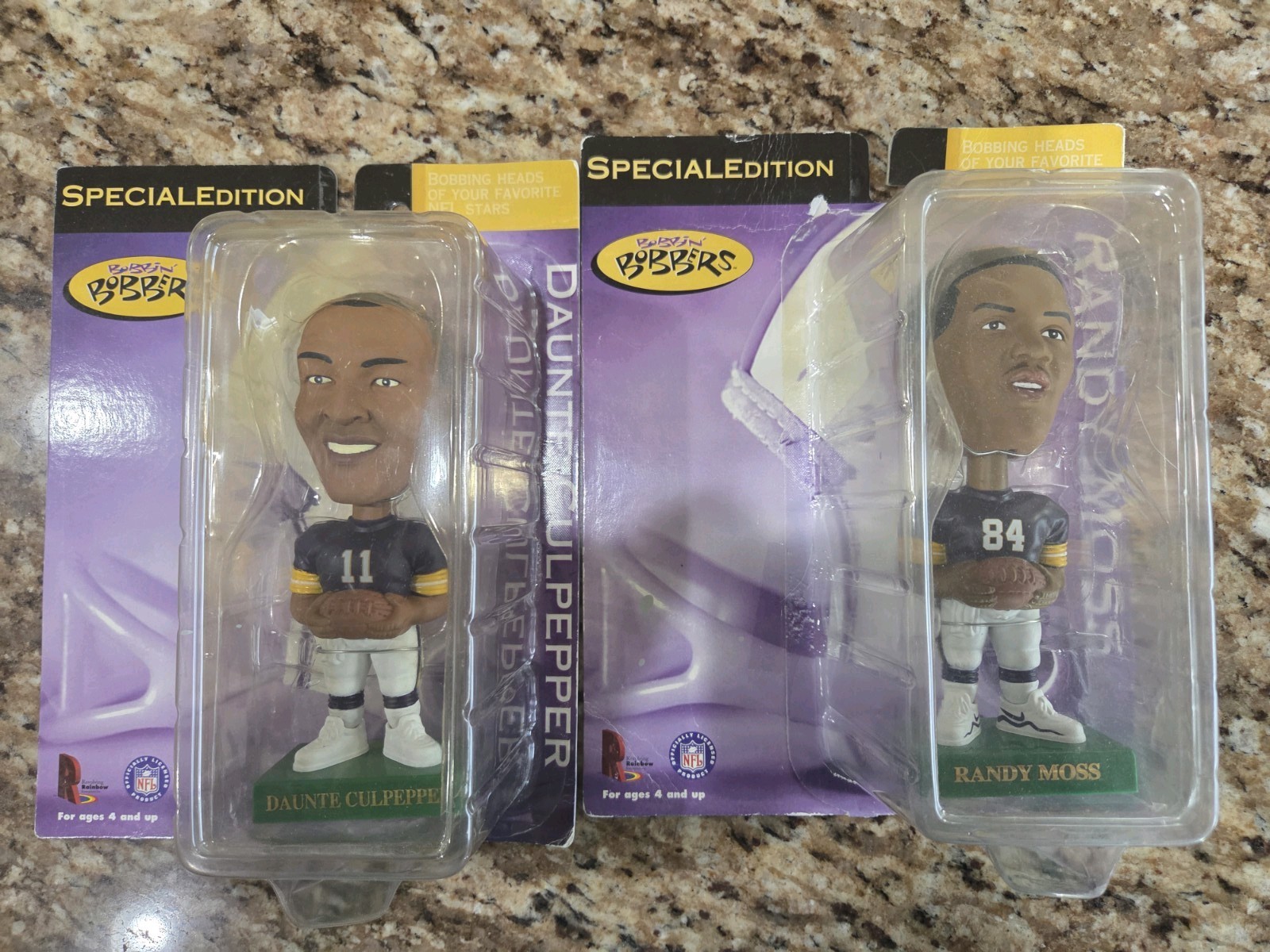 Randy Moss Daunte Culpepper Bobblehead Good New See Vikings patriots Disc