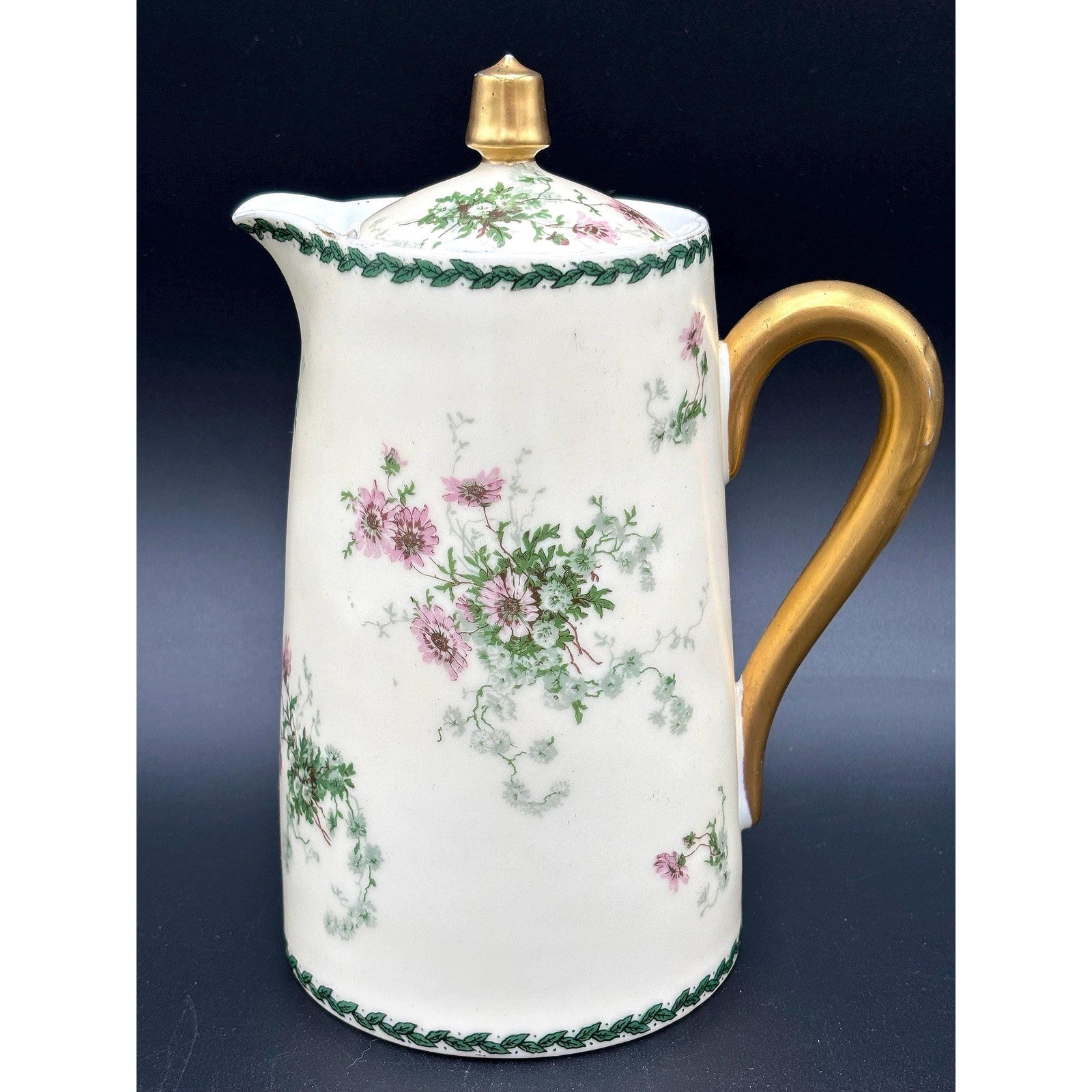 Antique Limoges Floral Porcelain Teapot Antique Limoges Floral Porcelain Teapot