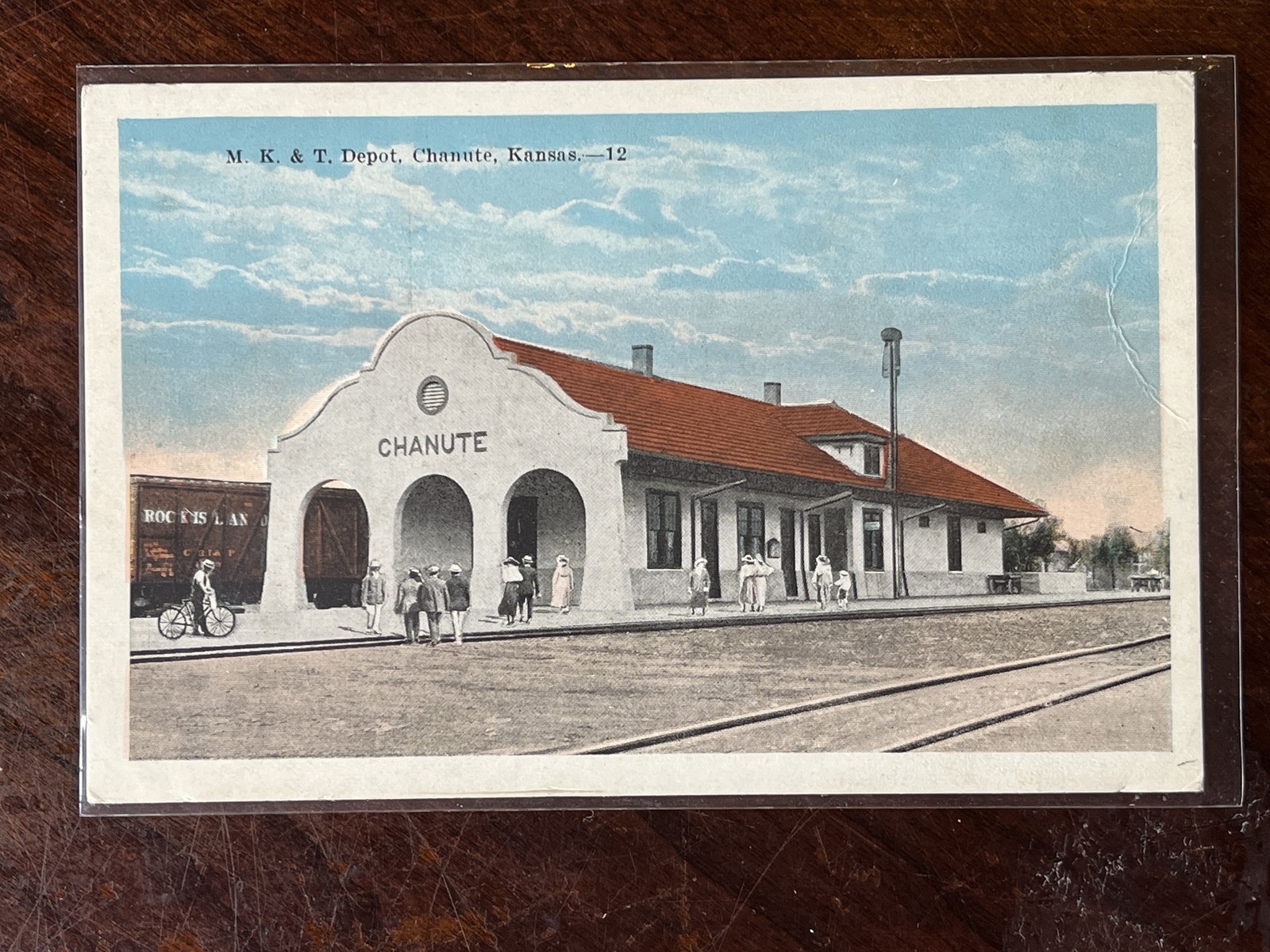 MKT Depot Chanute KS Neosho Co White Border Postcard Unposted
