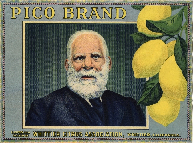 Whittier Los Angeles County Pio Pico Lemon Citrus Fruit Crate Label Art Print