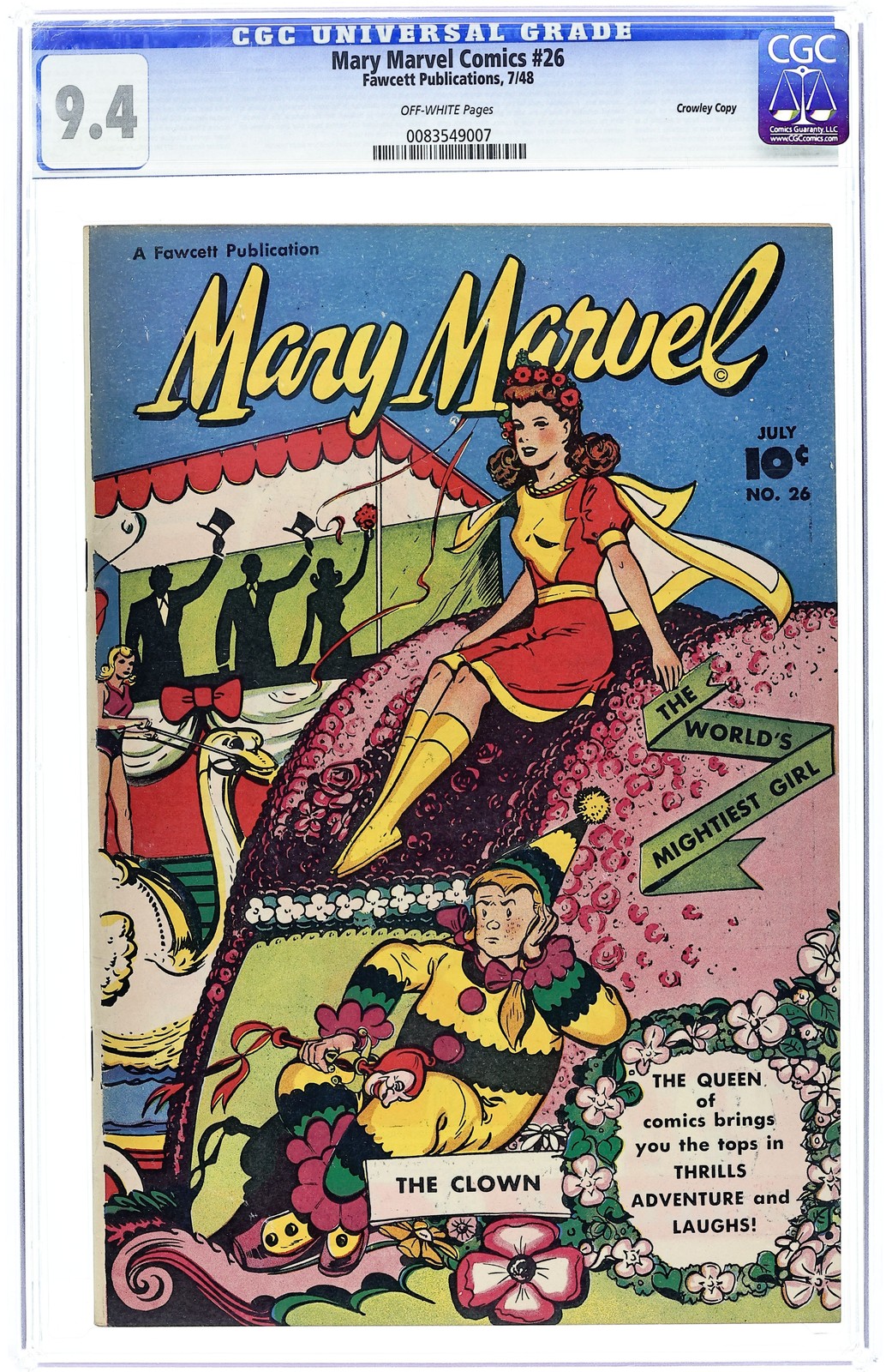 Mary Marvel Comics #26 CGC 9.4 Crowley 1948 0083549007