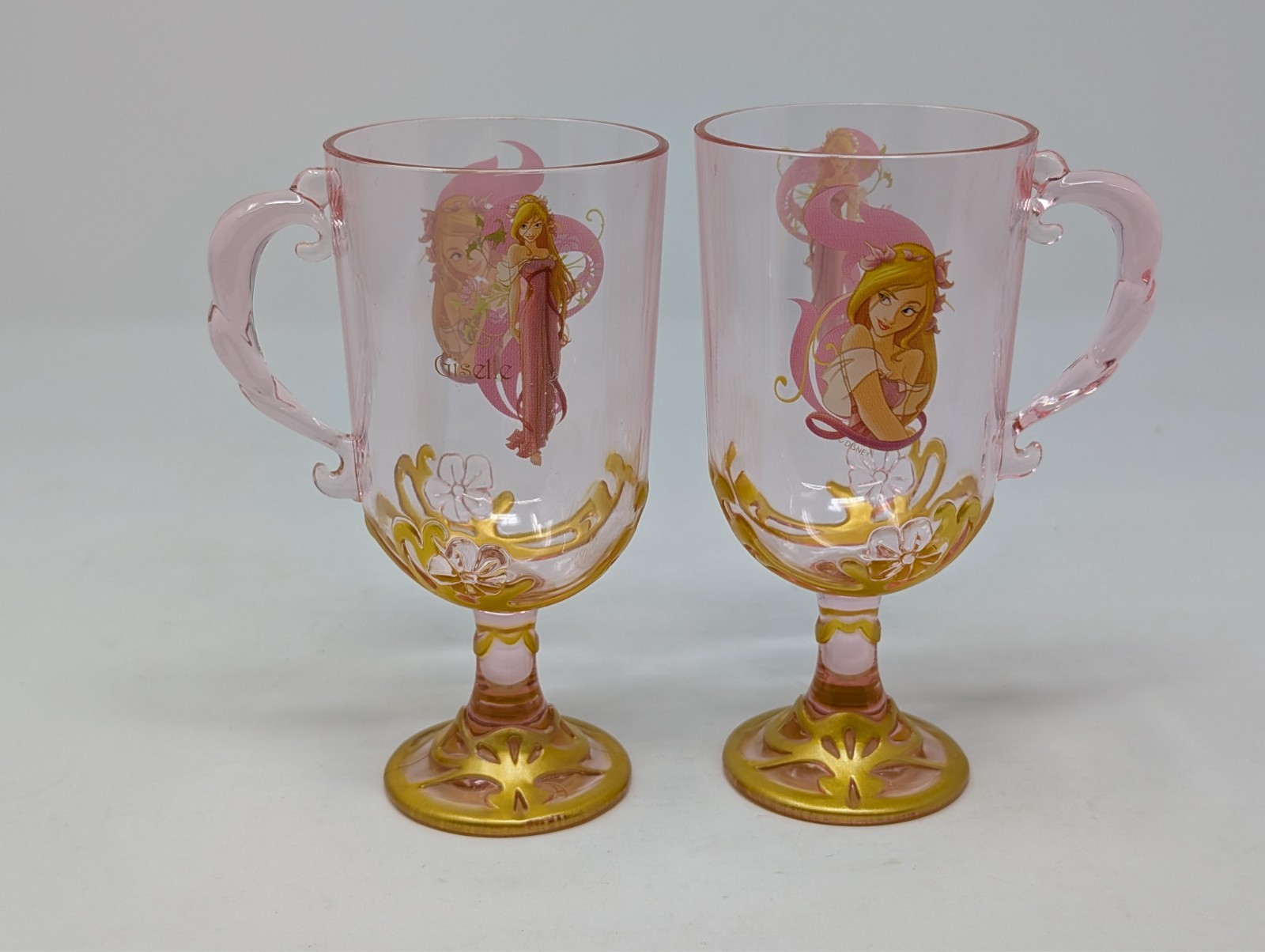 Vintage 07\' Disney Store Exclusive Giselle Enchanted Princess Pink Stemmed Cup Vintage 07\' Disney Store Exclusive Giselle Enchanted Princess Pink Stemmed Cup