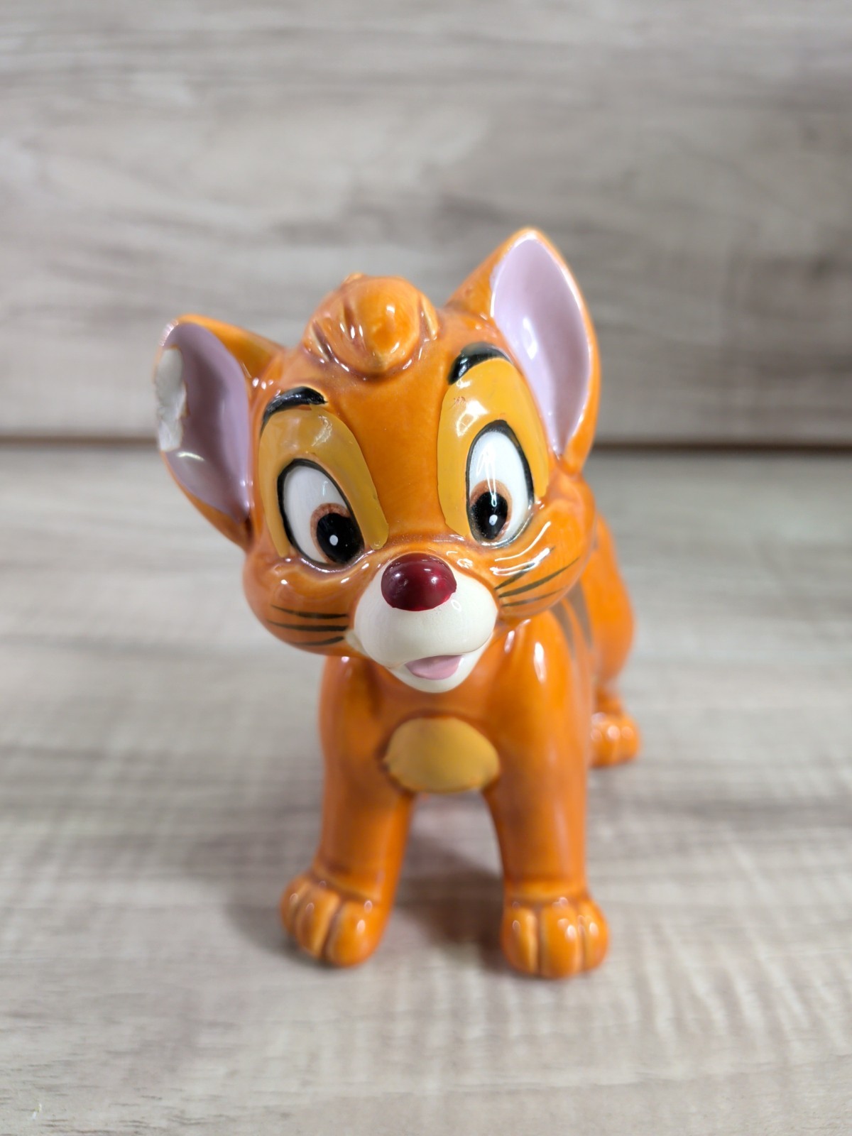Vintage 1988 Disney's Oliver & Company Kitten Porcelain Figurine Disney Japan 