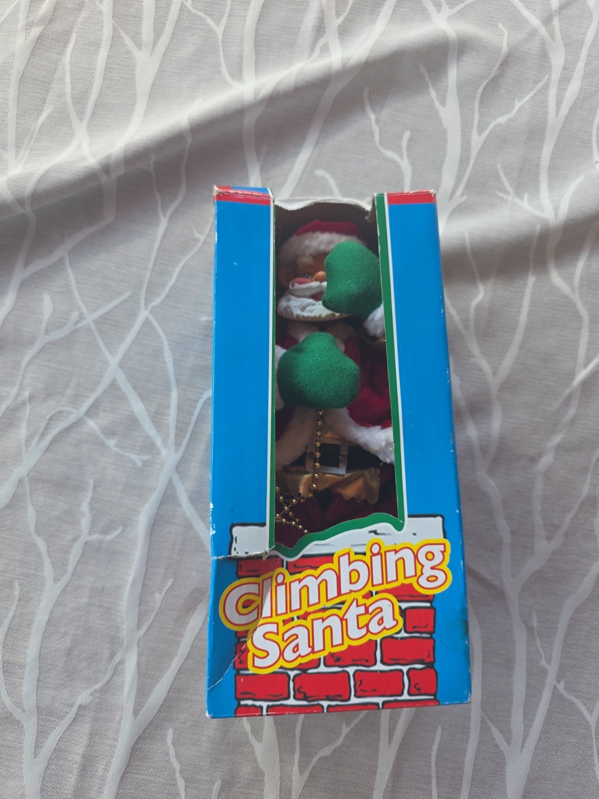 Christmas Climbing Santa Claus Animated Musical Hanging On Chain -Ho Ho Ho