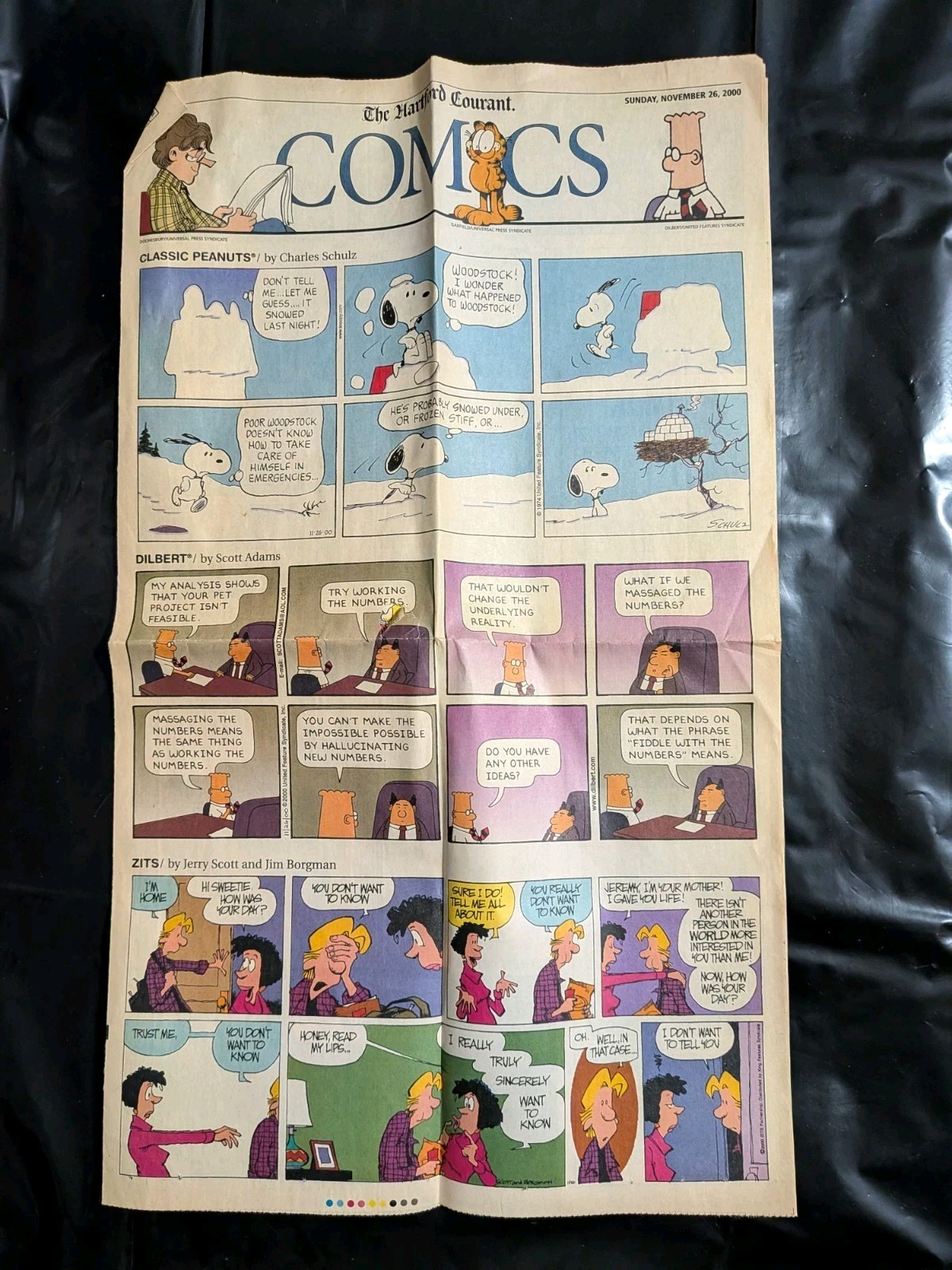 The Hartford Courant Sunday November 26th, 2000 Comics Newspaper \