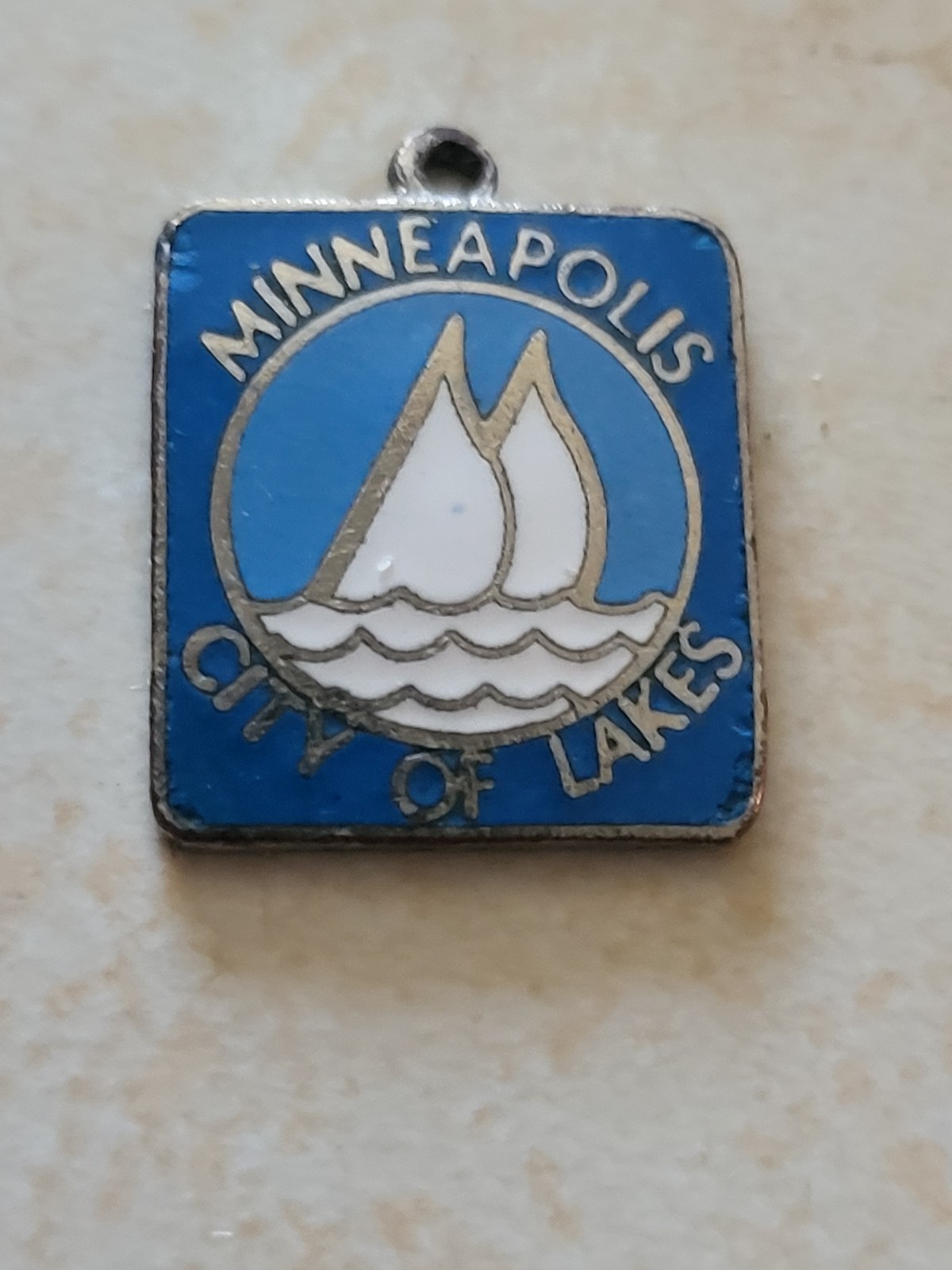 Vintage Minneapolis City of Lakes Minnesota Enamel Charm Bracelet or Necklace
