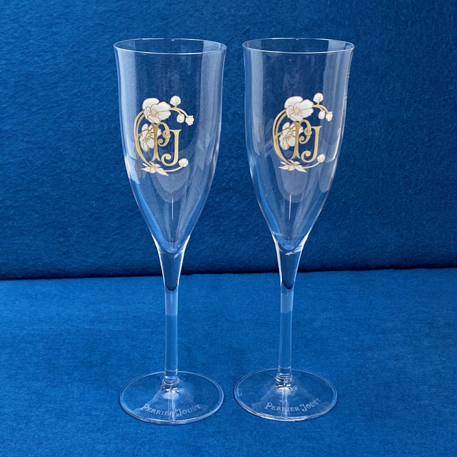 A Pair of Perrier Jouet Champagne Flutes