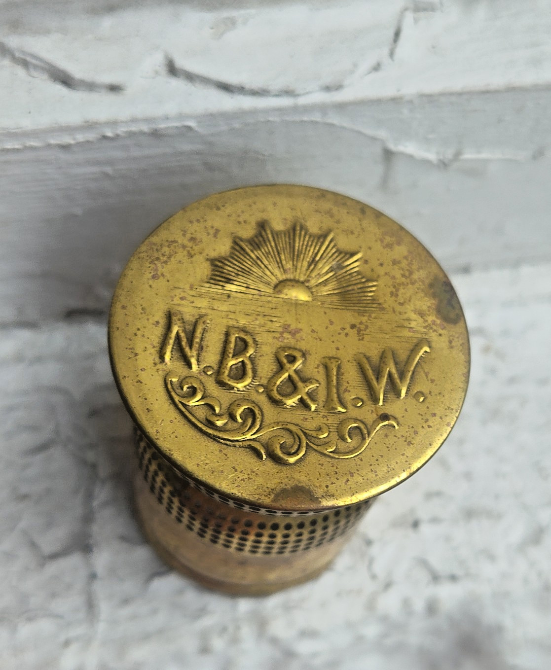 ANTIQUE~~BRASS OIL LAMP FLAME SPREADER~~~N.B.&I.W.