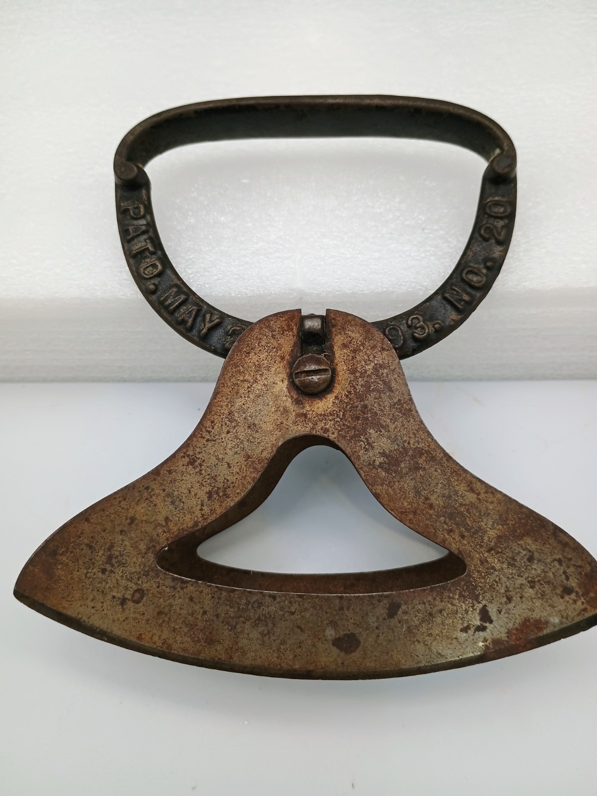 Vtg N.R.S. & Co 1893 Food Dough Chopper No. 20 Rocker Cast Iron Steel Blades 