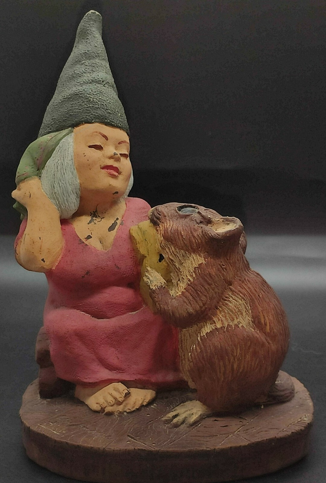Vintage Artina Lady Gnome With Mouse 6.5\
