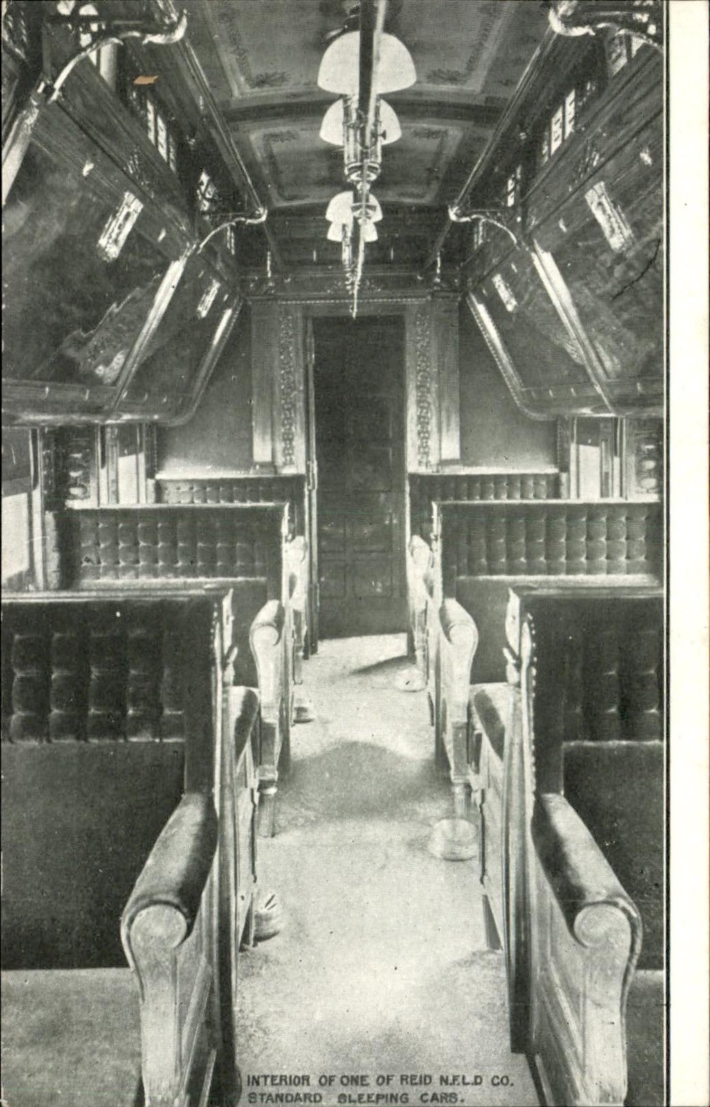 Canada Reid NFLD RR Train Sleeping Car SCARCE c1905 Vintage Postcard bhn