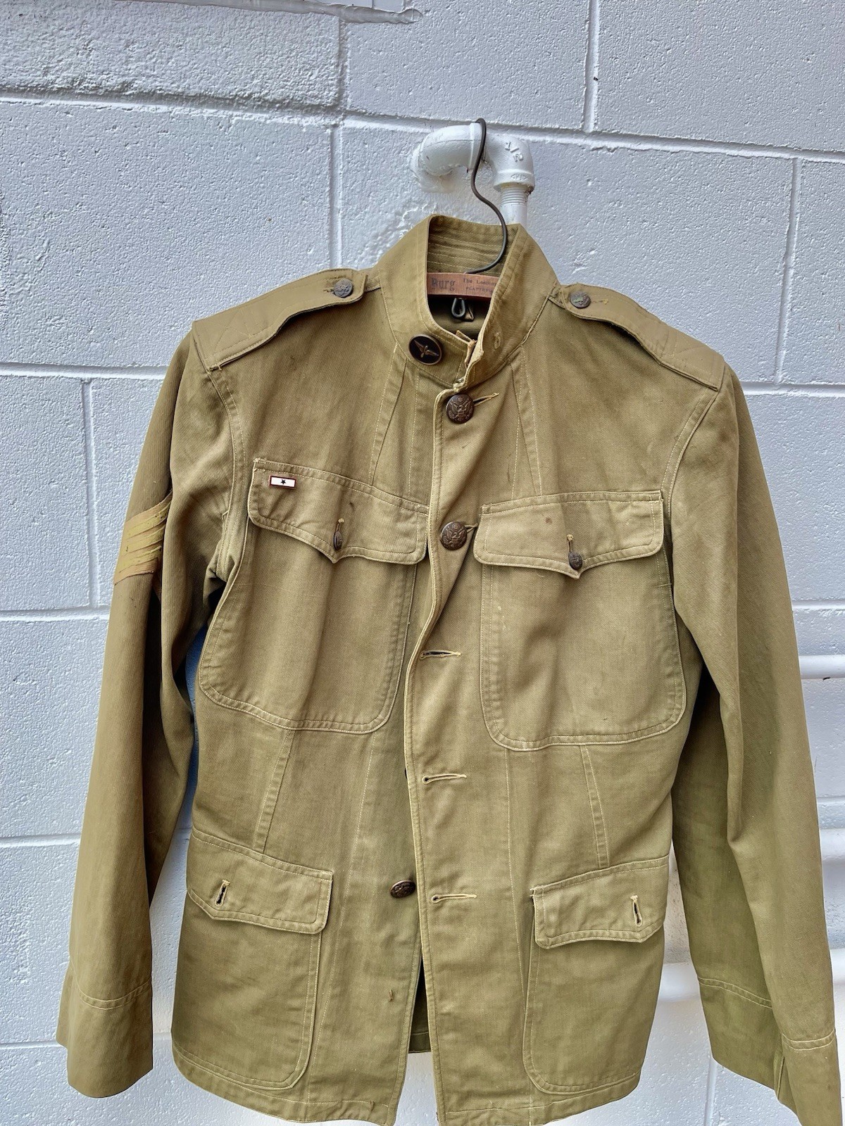 Nice Vintage WW1 World War 1 Cotton Service Tunic Jacket Uniform Mens