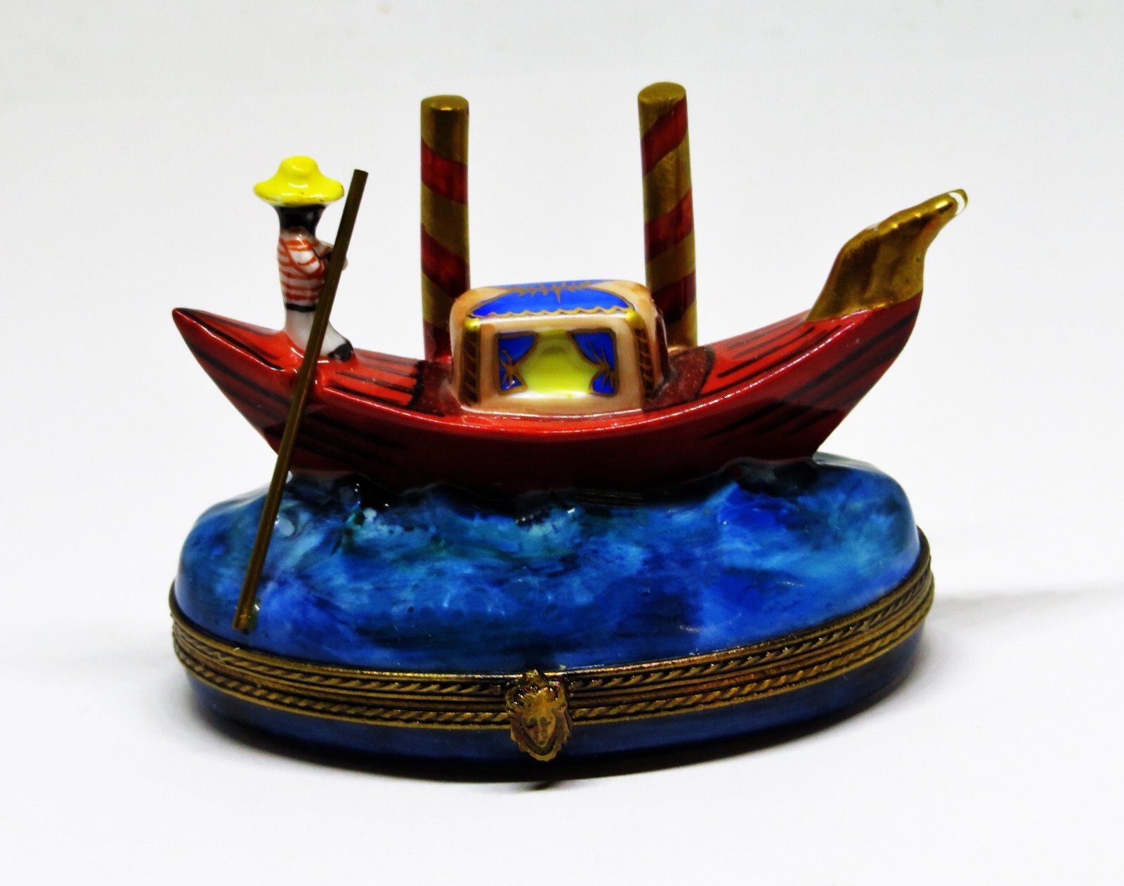 LIMOGES FRANCE BOX- GERARD RIBIERRE - GONDOLA & 3D CARNIVAL MASK INSIDE - VENICE LIMOGES FRANCE BOX- GERARD RIBIERRE - GONDOLA & 3D CARNIVAL MASK INSIDE - VENICE