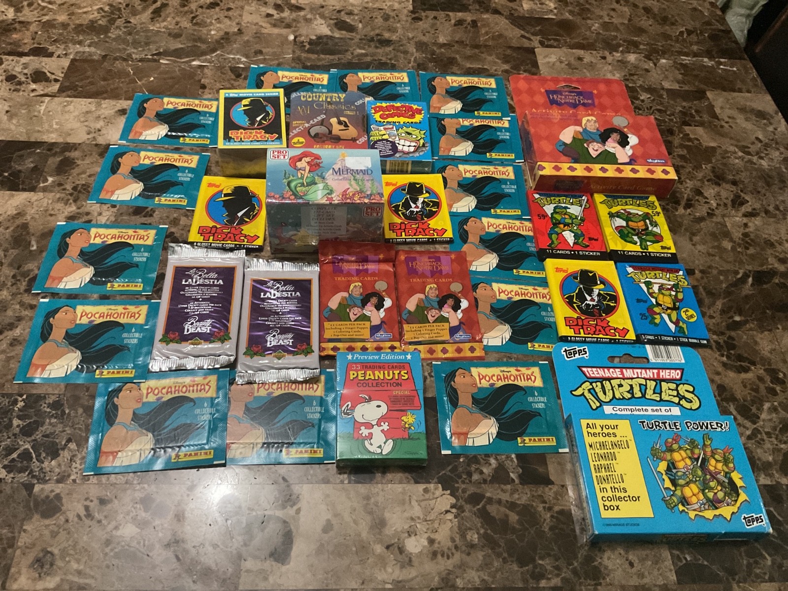 HUGE lot of Non Sports Card Sets & Sealed Packs *TMNT, STICKERS, DISNEY, PEANUTS HUGE lot of Non Sports Card Sets & Sealed Packs *TMNT, STICKERS, DISNEY, PEANUTS