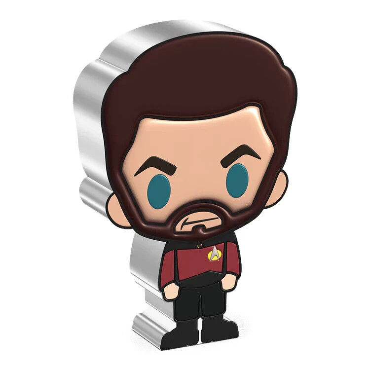 2022 Star Trek The Next Generation William T. Riker 1oz Silver Proof Chibi Coin