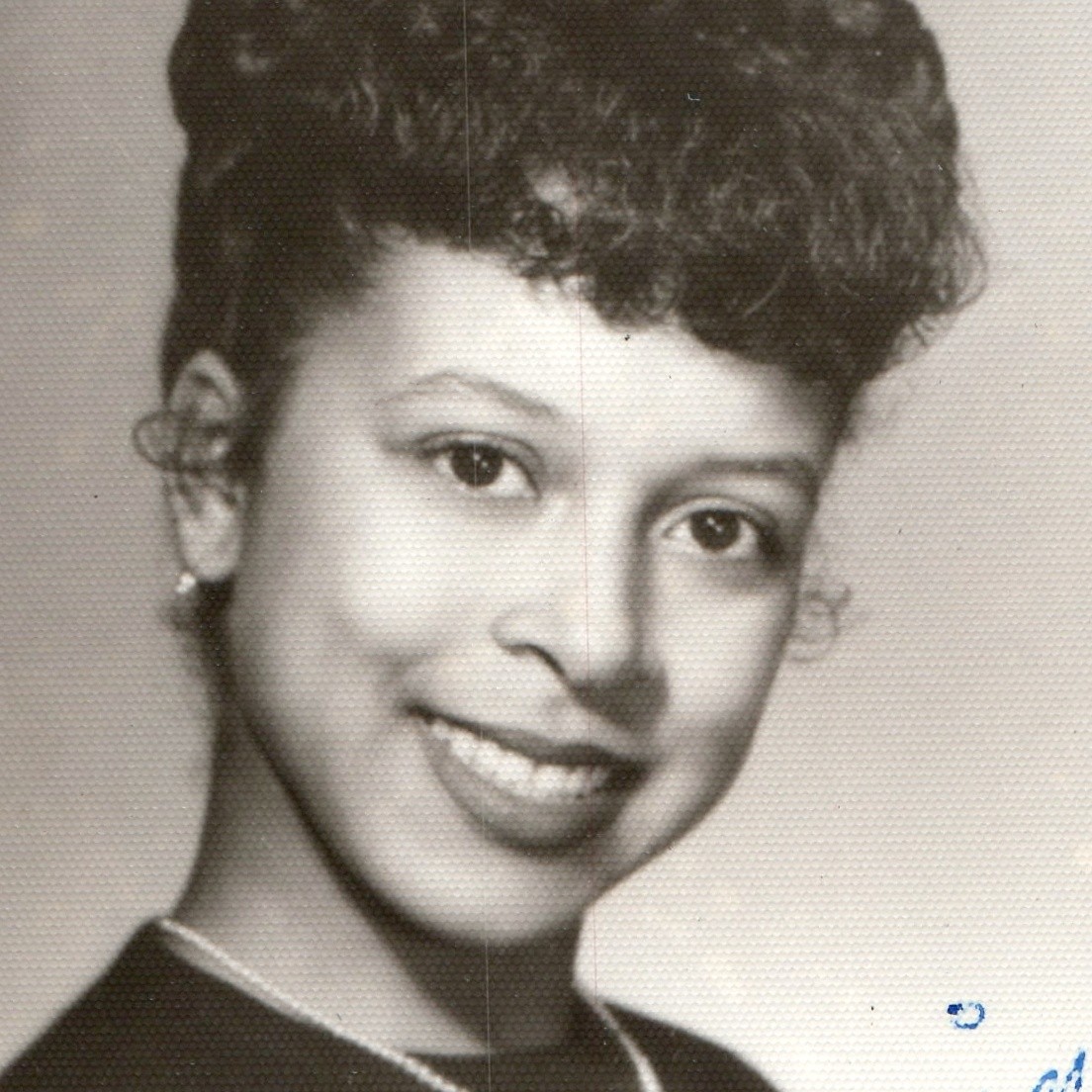 c1950s African American Flag Twirler Carol Studio Photo Pearl Necklace Portrait c1950s African American Flag Twirler Carol Studio Photo Pearl Necklace Portrait