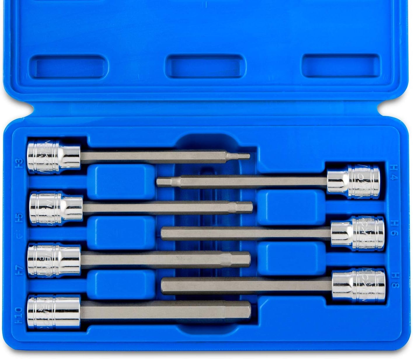 10076A 3/8-Inch Drive Extra Long Allen Hex Bit Socket Set, Metric, 3 mm - 10