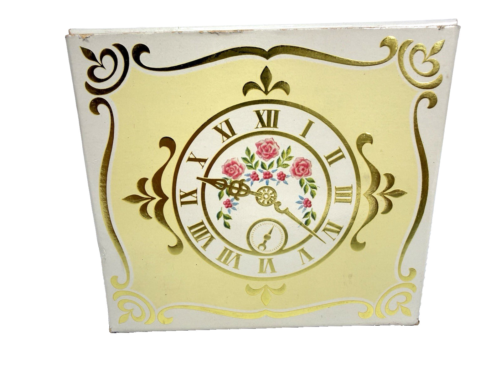 Avon Beautiful Awakening Clock Roses Roses Cologne 3 Fl Oz 3/4 Full Box Vintage