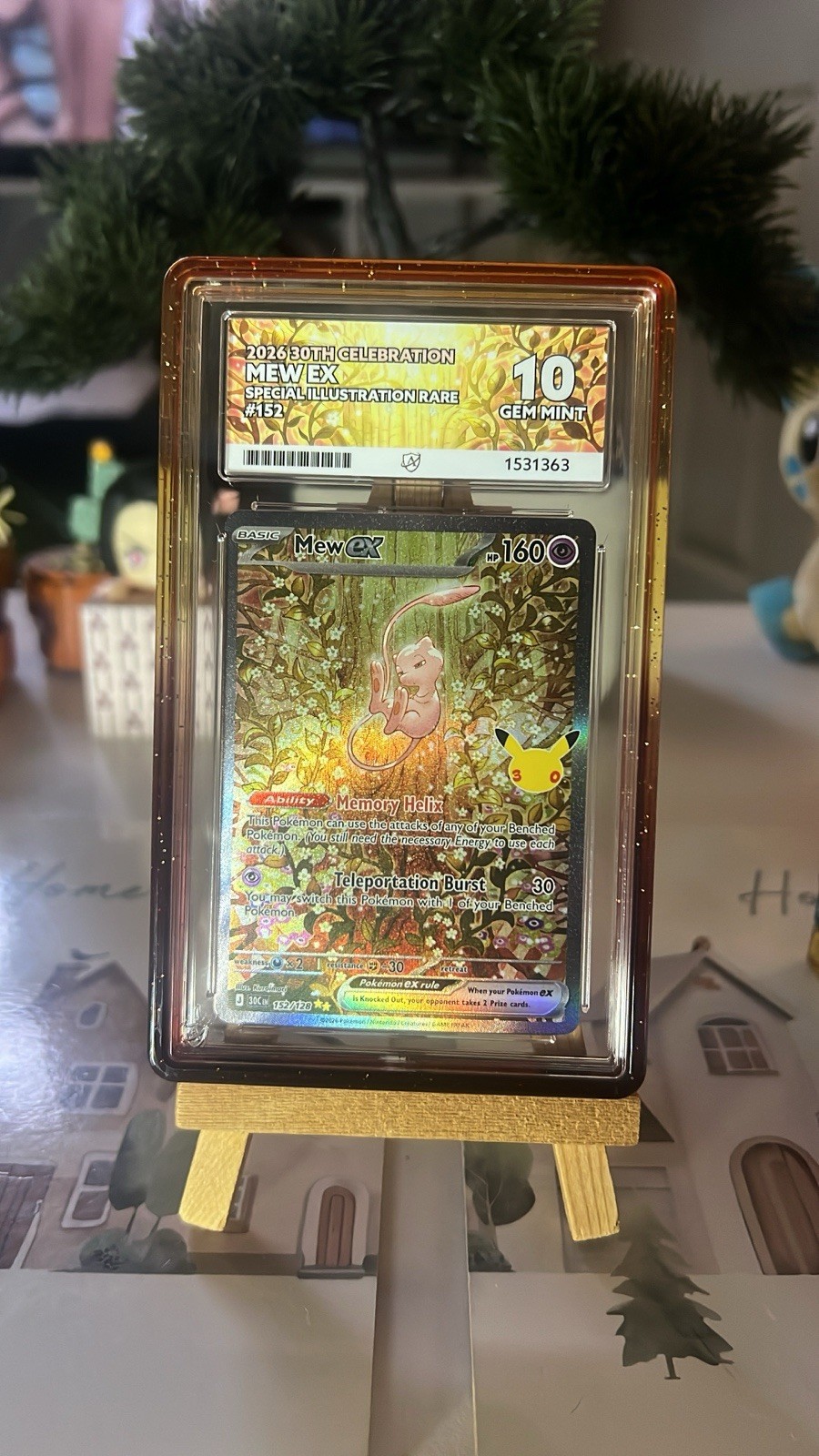 Pokemon TCG Mew EX #152 ACE 10 Gem Mint  PERFECT  10 SUBS 30th Celebration 