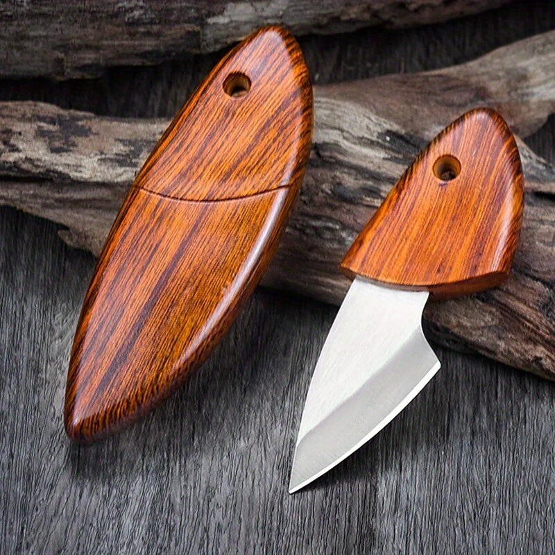 Mini Portable Pocket Knife with Case, Stainless Steel Fruit Knife Barbecue Knife