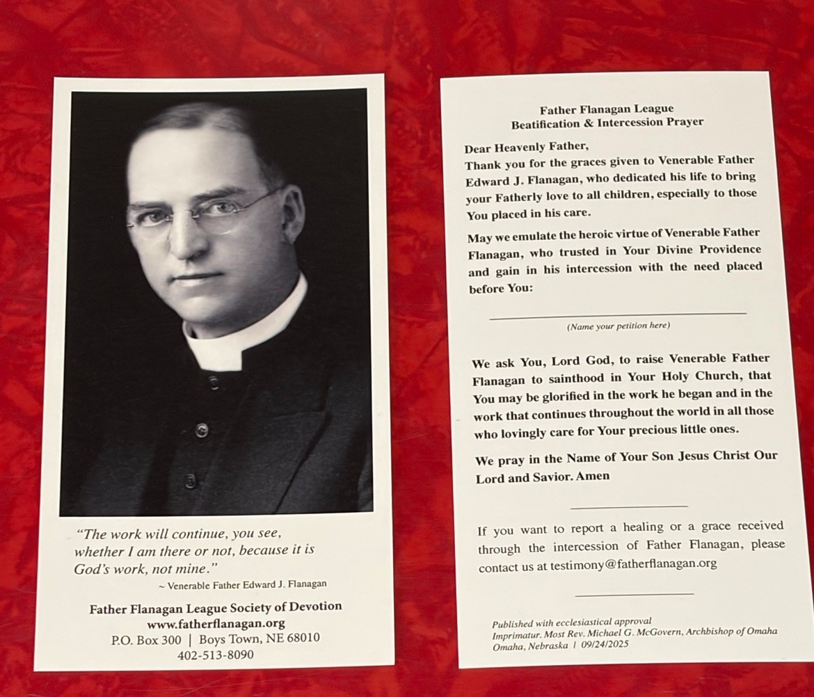 FATHER FLANAGAN - BOYS TOWN PRAYER CARD
