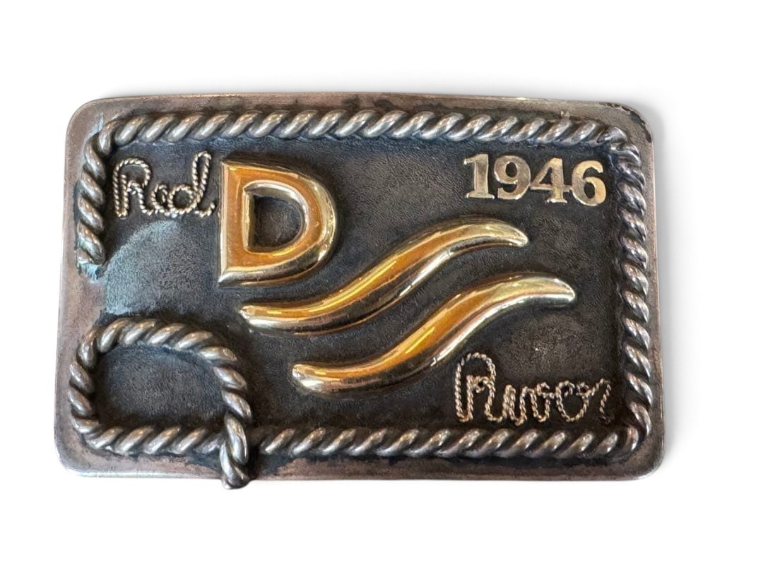 Edward H. Bohlin 1946 Red River D Sterling Silver Belt Buckle Hollywood