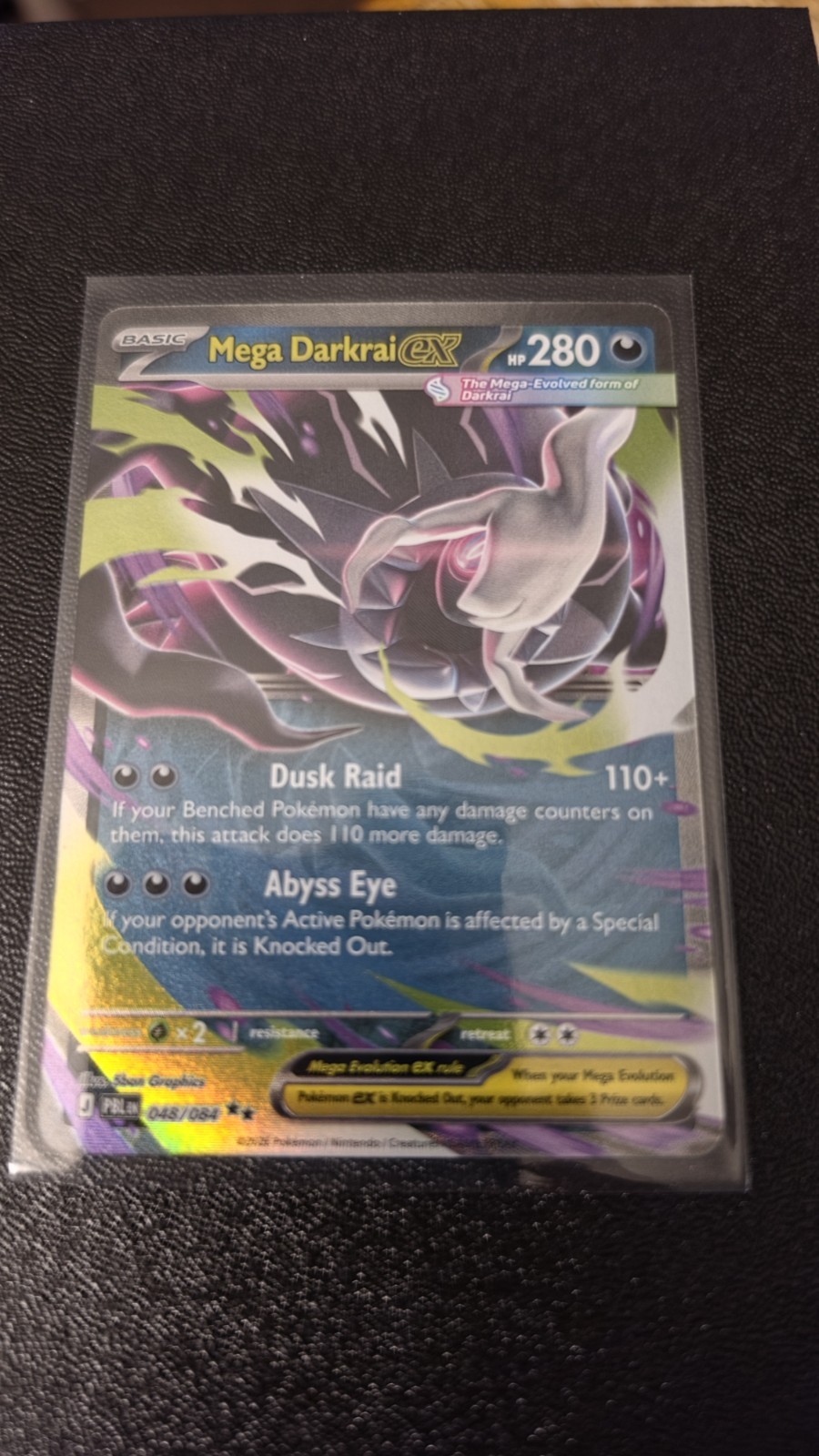 NM - EN Mega Darkrai ex 048/084 Pitch Black Holo - Illus 5Ban Graphics