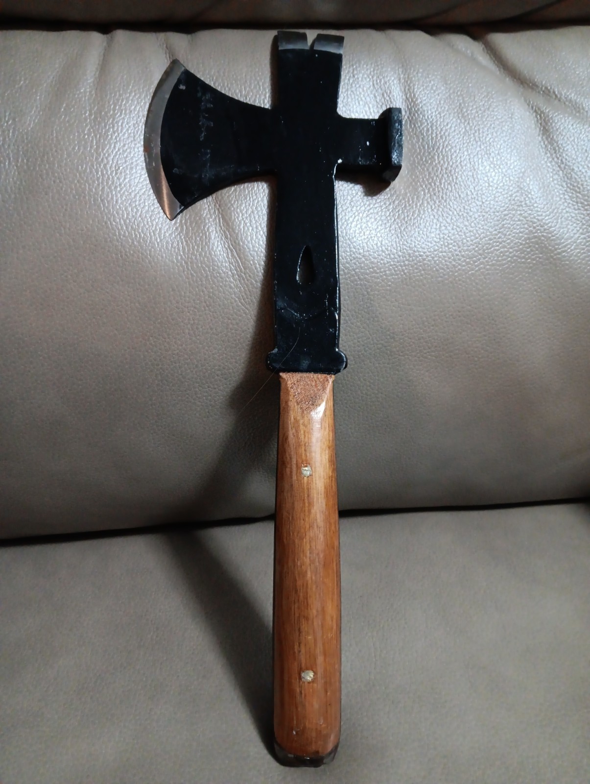 Antique 1930s German Hatchet Hammer Crowbar Nail Puller Multitool Patina HEAVY