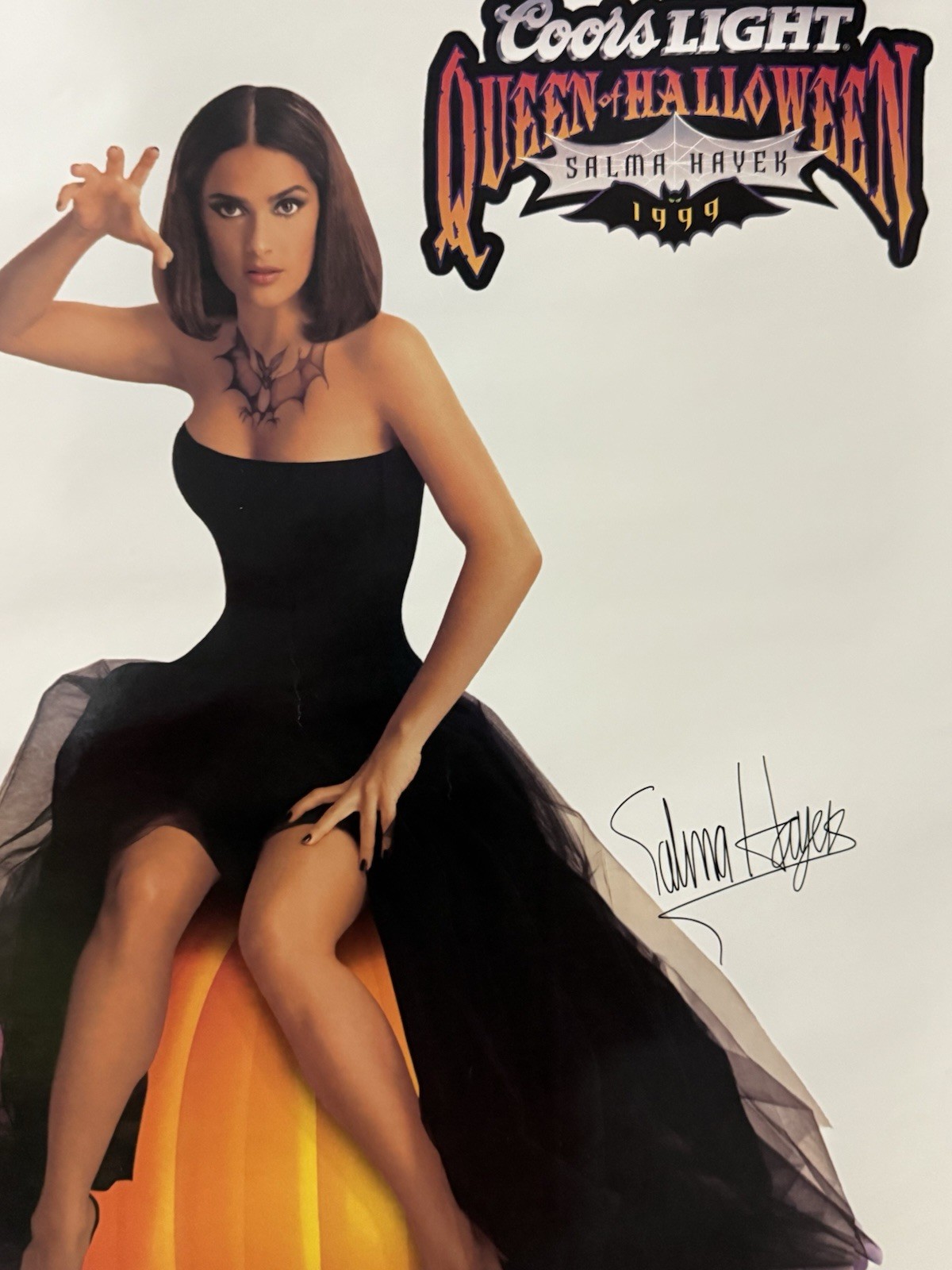 1999 Coors Light Salma Hayek Queen Of Halloween Sexy Beer Poster St. Jude’s