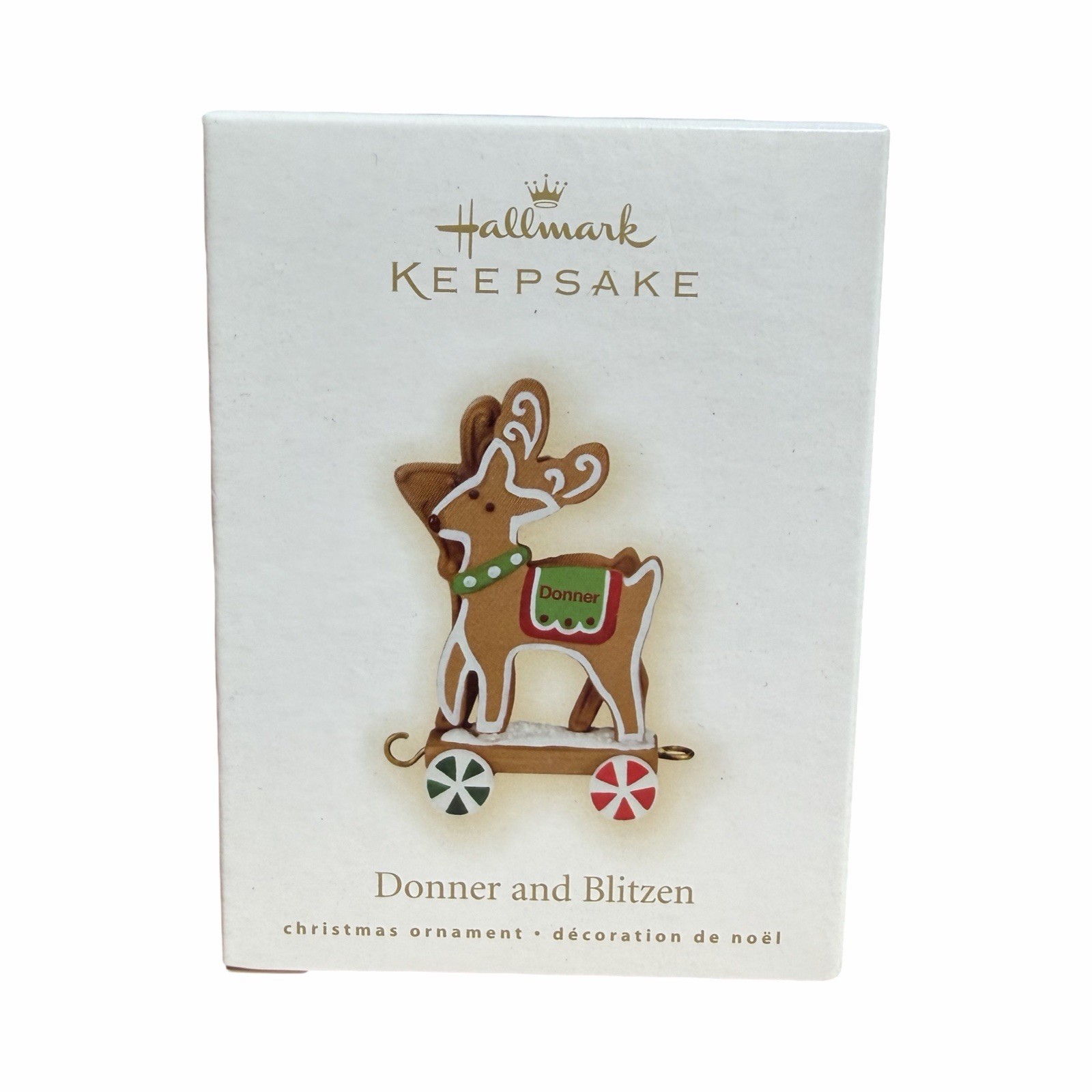 2009 Hallmark Keepsake Donner and Blitzen Ornament- Gingerbread Reindeer