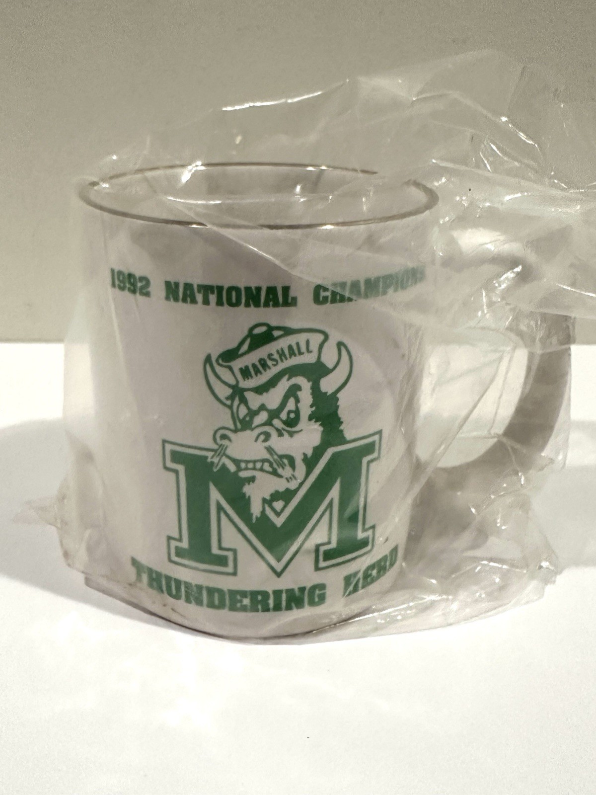 New Rare Marshall University Thundering Herd Football 1992 Coffee Mug Cup Gold