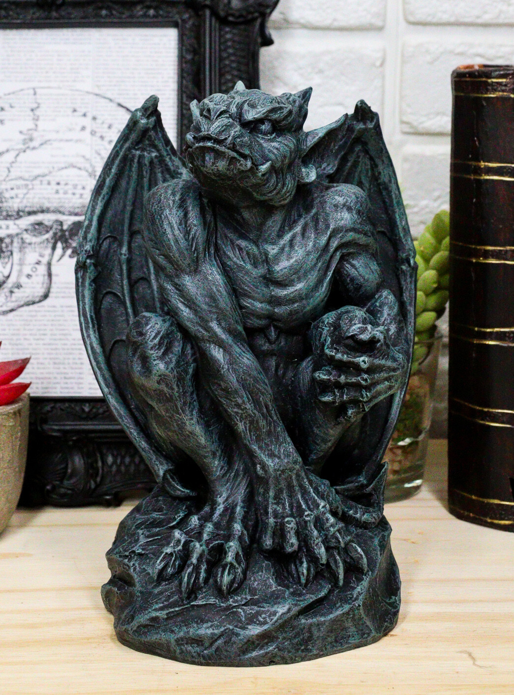 Ebros Winged King Kong Gargoyle Statue Medieval Gothic Figurine 6.5\