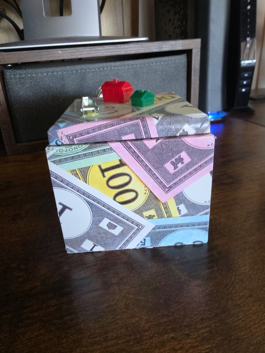 Homemade Wooden Monopoly Box