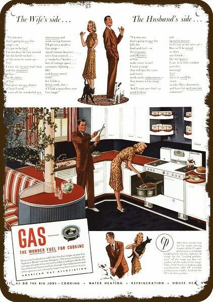 1941 NATURAL GAS Range & Kitchen Vintage-Look-Edge DECORATIVE REPLICA METAL SIGN 1941 NATURAL GAS Range & Kitchen Vintage-Look-Edge DECORATIVE REPLICA METAL SIGN