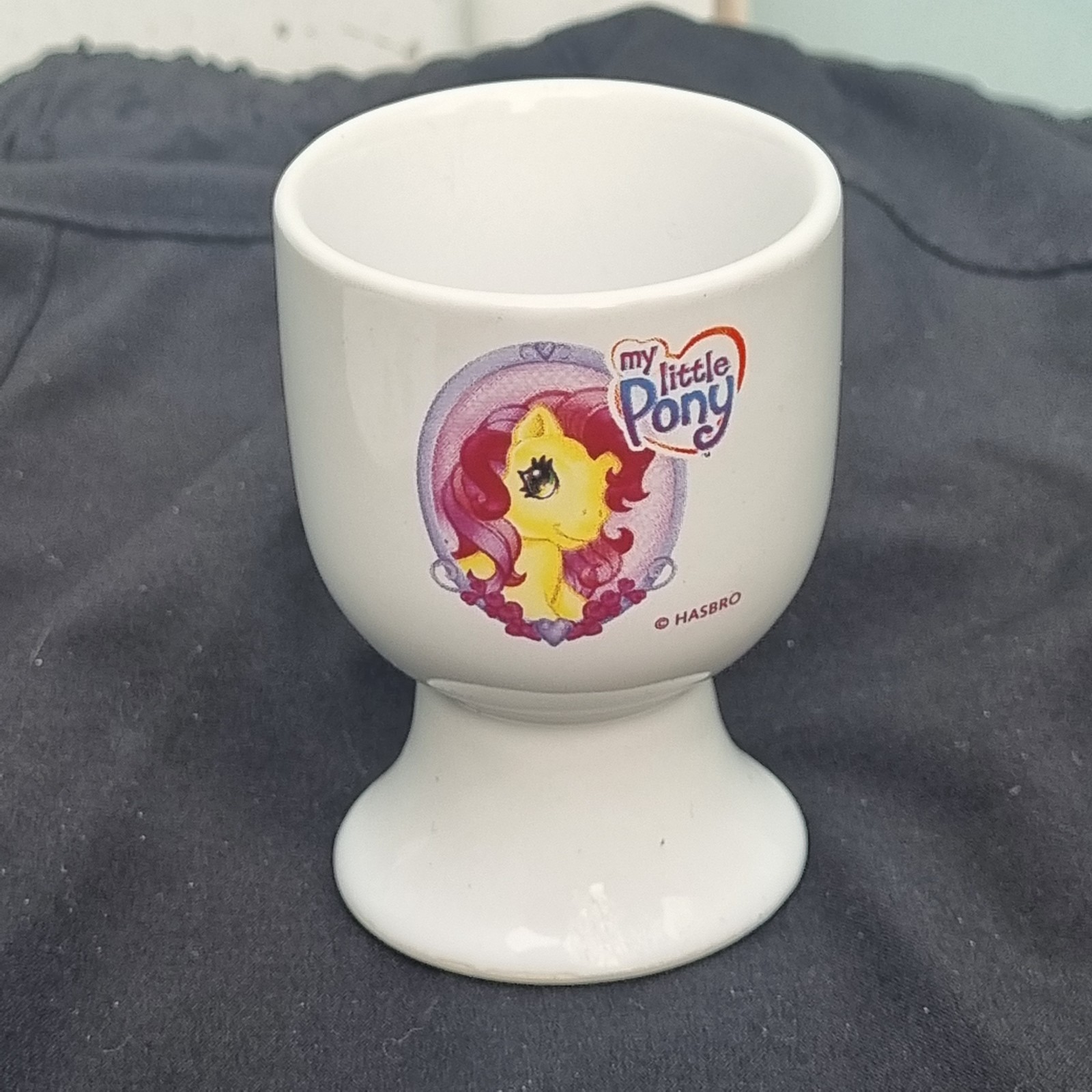 Hasbro My Little Pony Ceramic Egg Cup Gloss Finish White Round 1 Cup