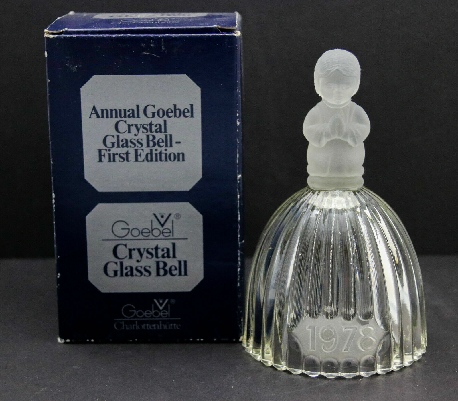 Vintage Annual Goebel Crystal Glass Bell First Edition 1978