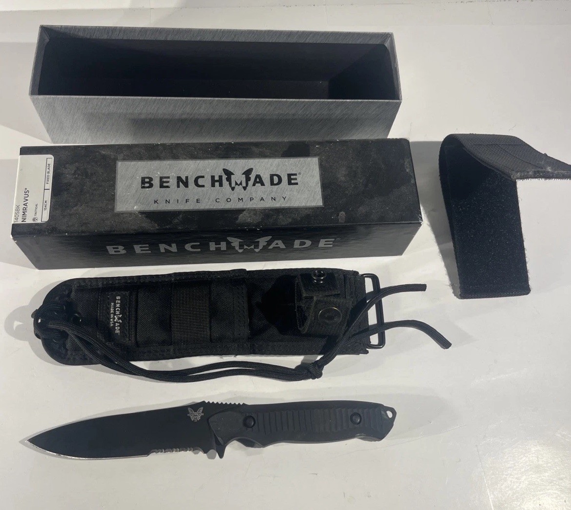 Benchmade Nimravus Fixed Blade W/Sheath 140SBK-ADC Rare DISCONTINUED With BOX Benchmade Nimravus Fixed Blade W/Sheath 140SBK-ADC Rare DISCONTINUED With BOX