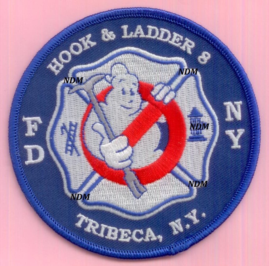 New York City Fire Dept Ladder   8 Patch Tribeca Ghostbusters Round