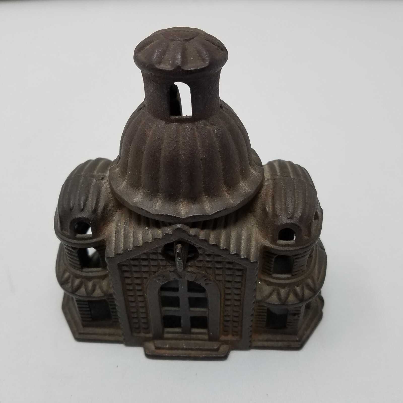 1899-1934 Vintage Antique A.C. Williams Domed Mosque Cast Iron Metal Bank Grey