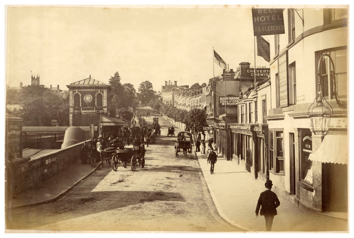 England, Tunbridge Wells Vintage Print, Albumen Print 15.5x22.5 Circa