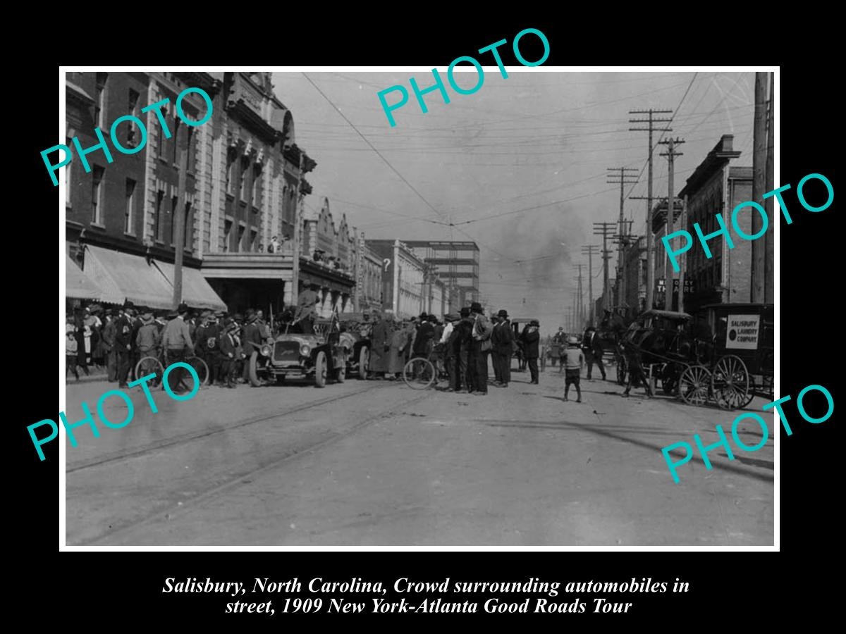 Salisbury North Carolina The 1909 Ny-A Motor Tour Large Historic Old Photo Salisbury North Carolina The 1909 Ny-A Motor Tour Large Historic Old Photo