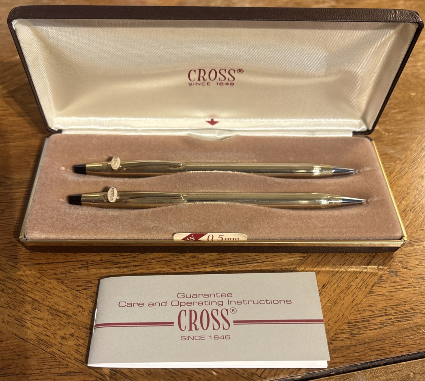 Cross 10k Gold Filled Pen & Pencil Set w/Original Box, - Allen, Excellent Cond.