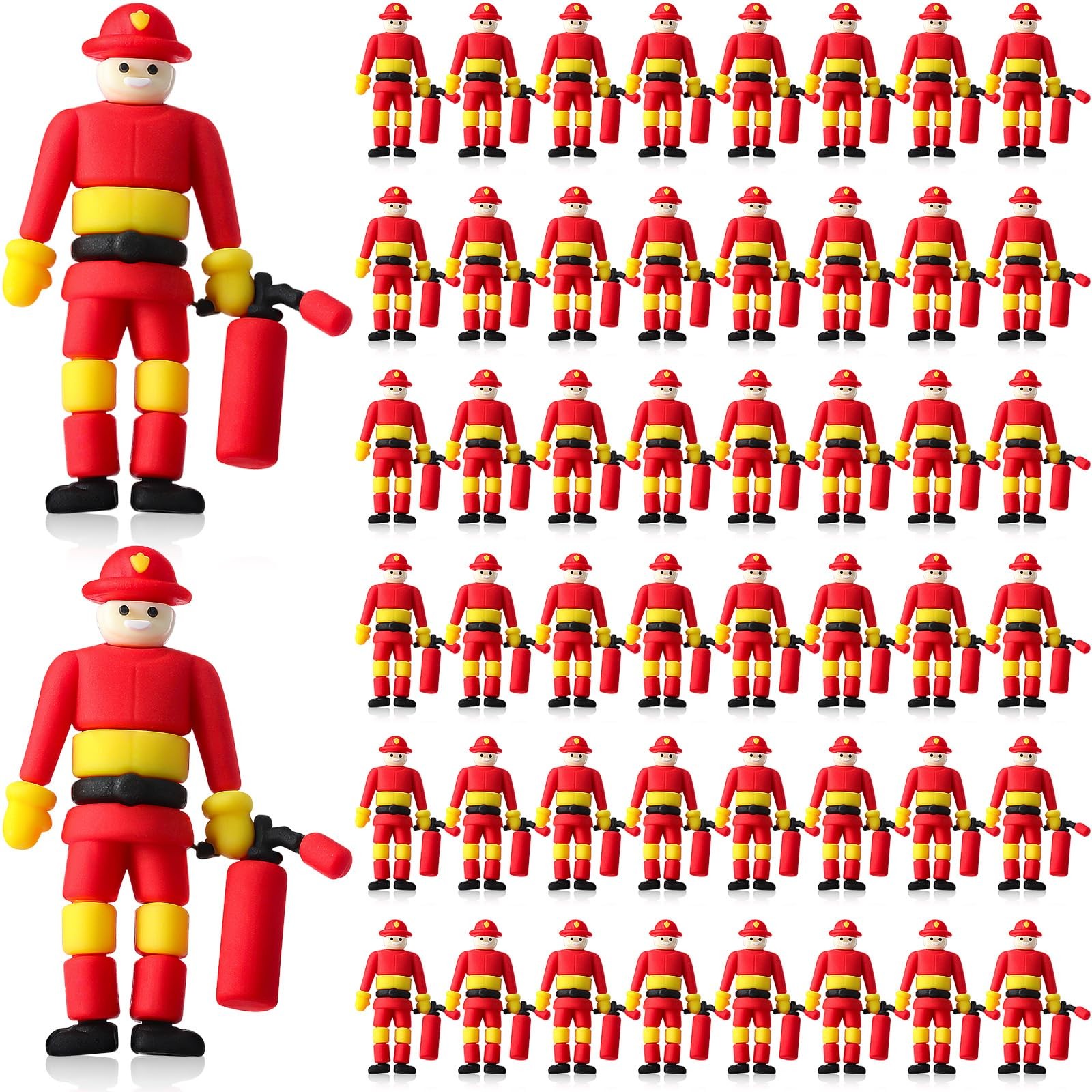 Weysat 50 Pcs Mini Firefighter Figures Bulk Fireman Figurines, Red | Tiny Fir... Weysat 50 Pcs Mini Firefighter Figures Bulk Fireman Figurines, Red | Tiny Fir...