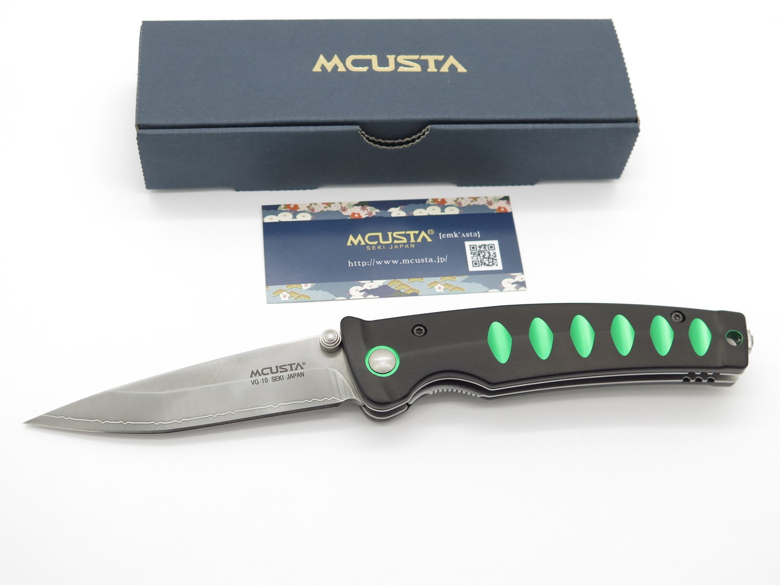 Mcusta MC-0044C Katana Series Seki Japan Green Tanto VG-10 Folding Pocket Knife Mcusta MC-0044C Katana Series Seki Japan Green Tanto VG-10 Folding Pocket Knife