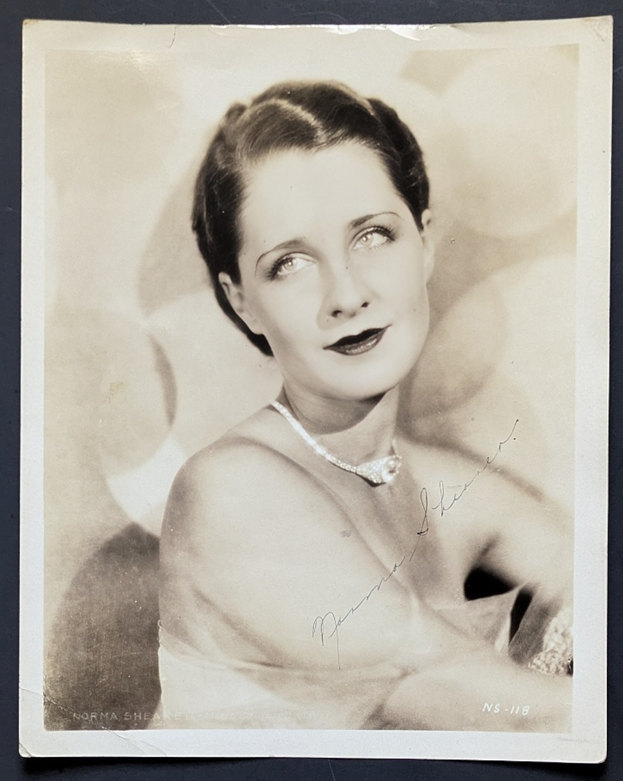 Norma Shearer Signed MGM Portrait • NS‑118 • Heavy Stock • Vintage Autograph