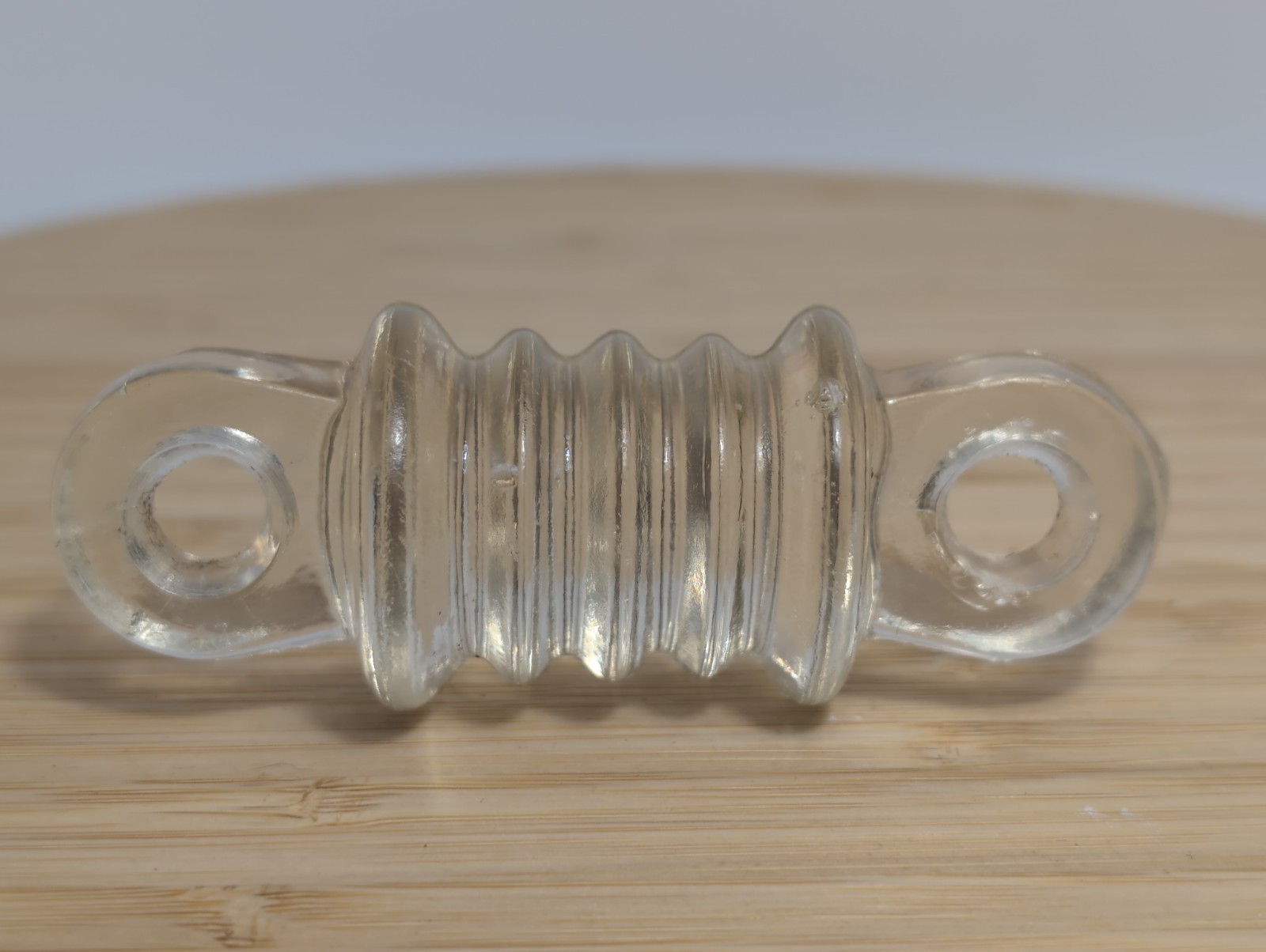 Vintage Clear Glass Radio Strain Antenna Insulator Dog Bone Coil Wire Electric