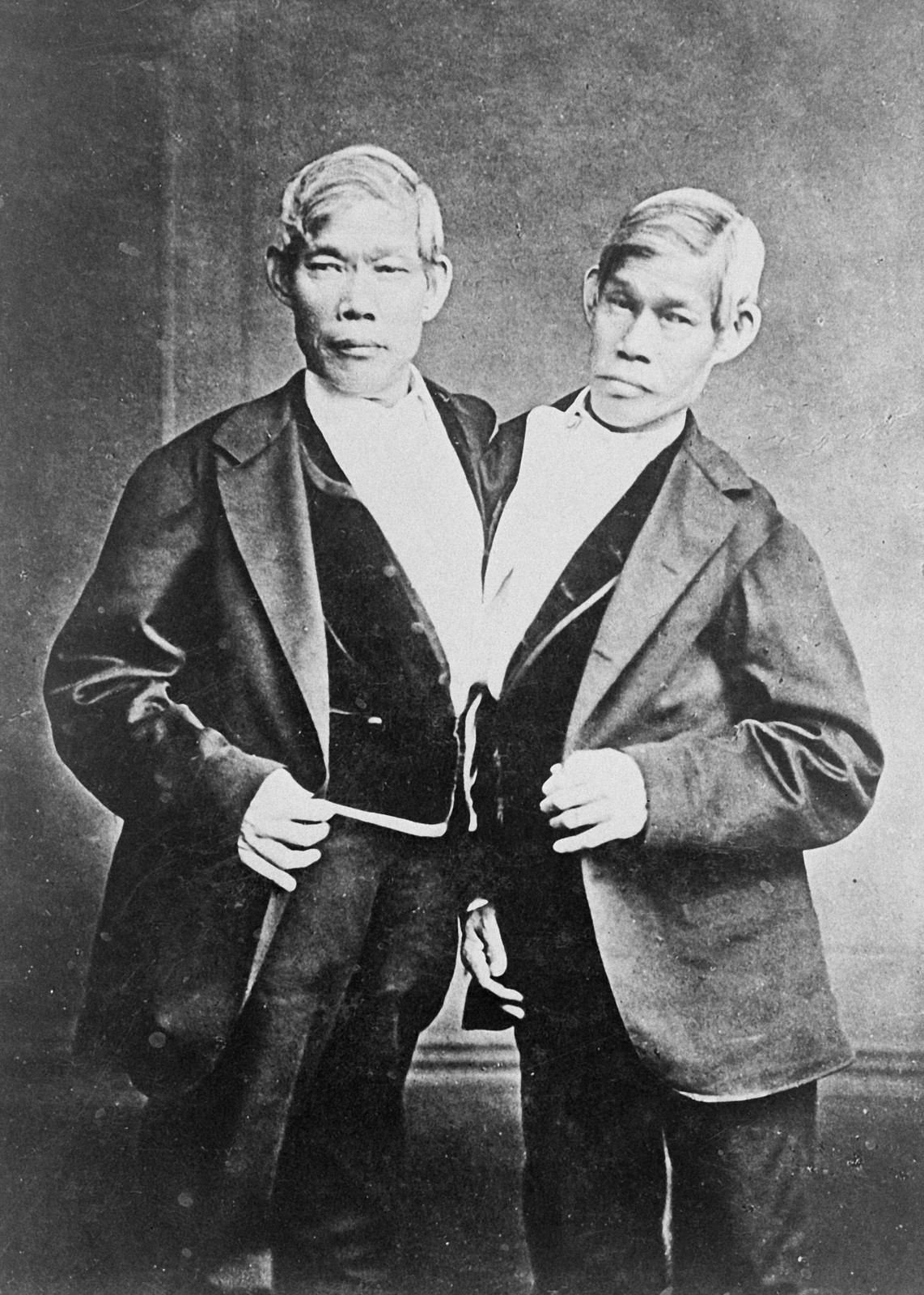 Chang and Eng Siamese Twins 1860s Vintage History Photo Reprint